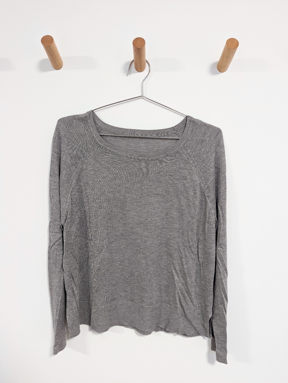 Zara Fine Knit Sweater – Grey, Women's S